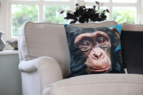 Chimp Velvet Cushion
