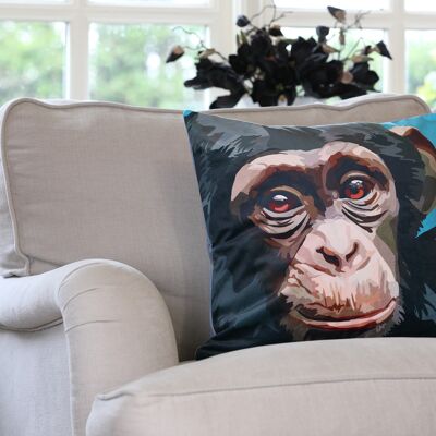 Chimp Velvet Cushion