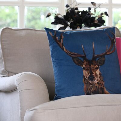 Coussin Velours Cerf