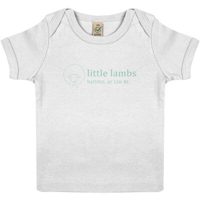 Little Lambs Baby T-Shirt en Coton Bio -Blanc