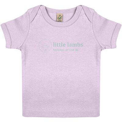 Little Lambs Baby T-Shirt en Coton Bio - Rose