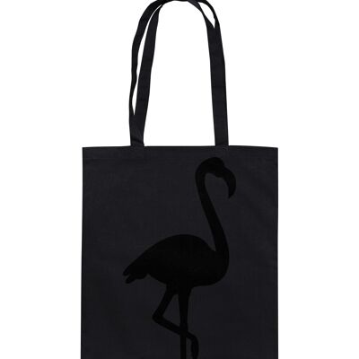 Flamingo - Baumwolltasche - Black--
