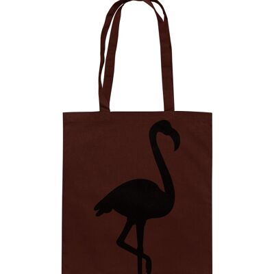 Flamingo - Baumwolltasche - Chocolate--