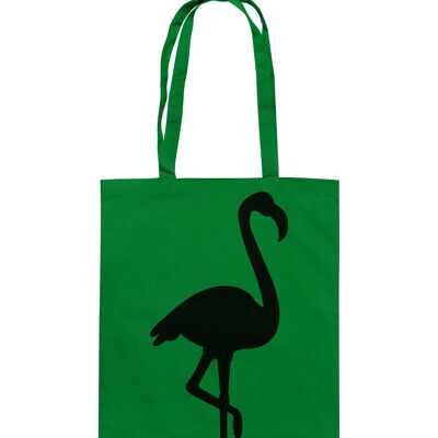 Flamingo - Baumwolltasche - Kelly Green--