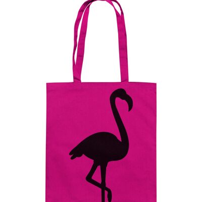Flamingo - Baumwolltasche - Fuchsia--