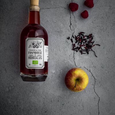 Vinagre de sidra de manzana aromatizado - Raspberry Hibiscus (sin pasteurizar)