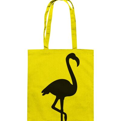 Flamingo - Baumwolltasche - Yellow--