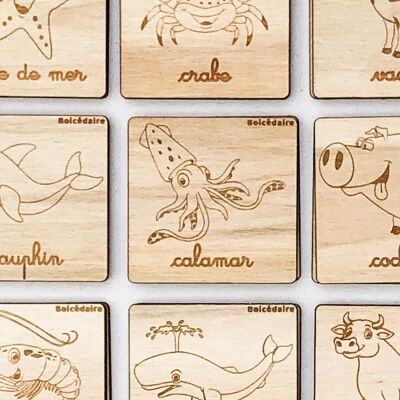 Mémory Animaux 50 cartes coloriable - Écriture cursive