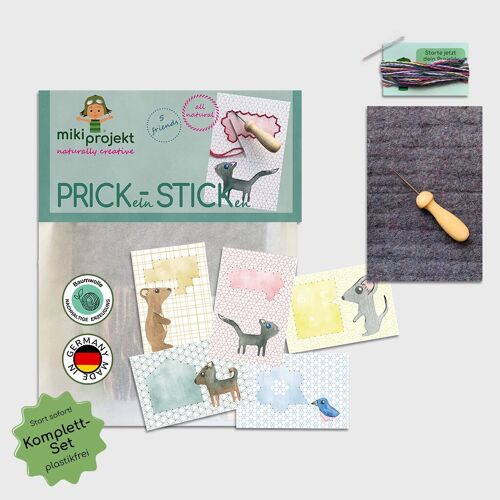 Bastelset Prickeln & Sticken 'Friends' - Komplettset
