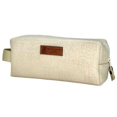 Trousse nomade S, "Scintillant" écru