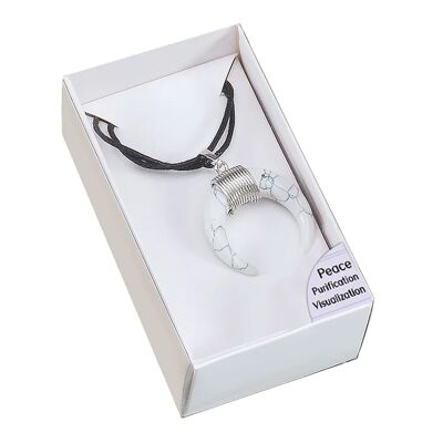 White Magnesite amulet pendant Lo Scarabeo