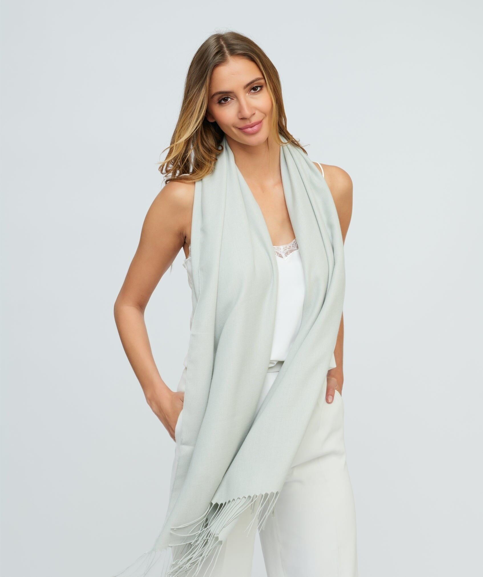 Pia Pashmina - Grigio Argento