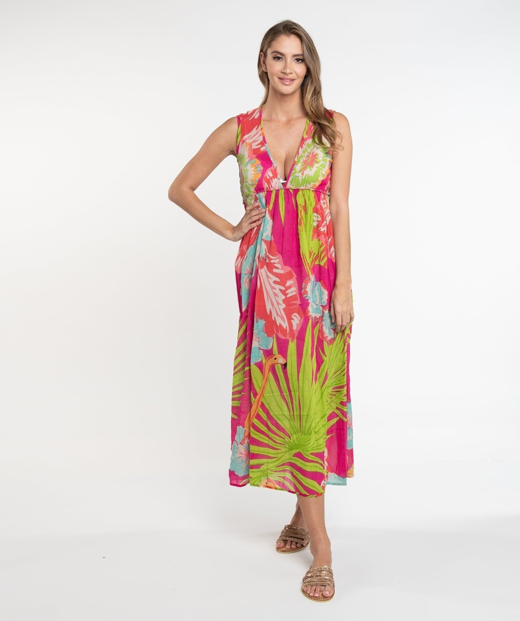 Fiesta Maxi Dress - Fuchsia