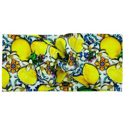 Diadema Sizilia Limón Jersey De Algodón