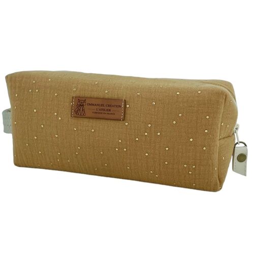 Trousse nomade S, "Doux rêve" camel