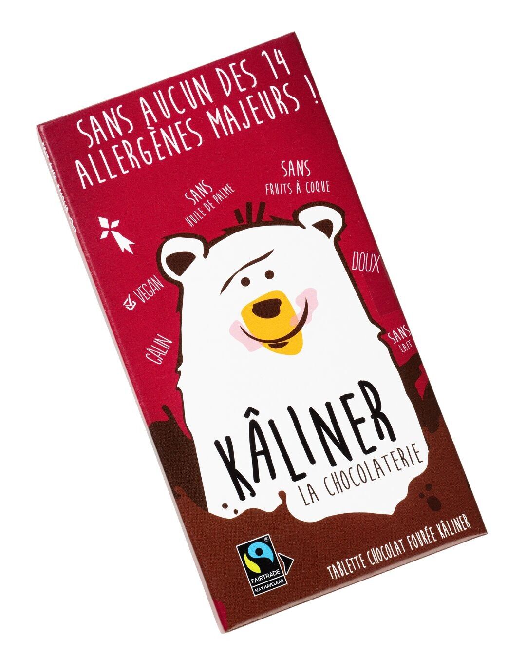 Tavoletta di cioccolato ripiena biologica, vegana, senza allergeni - 100 g | Kâliner