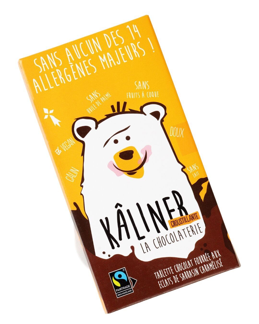 Tavoletta di cioccolato croccante - Biologica, vegana e senza allergeni - 100 g | Kâliner