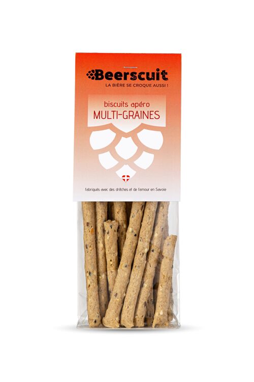 Biscuits apéritifs à la drêche - Multi-graines