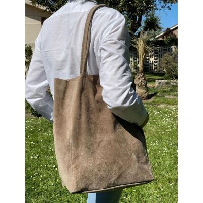 Sac en cuir italien avec croûte de cuir de qualité - décontracté