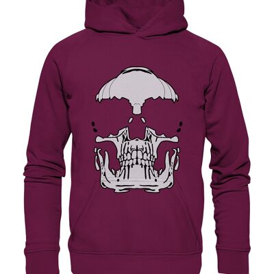 Totenkopf - Kids Hooded Sweat - Burgund --