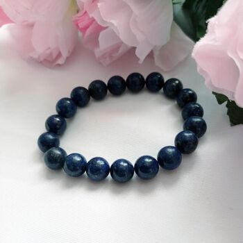 Bracelet extensible en lapis-lazuli par nlanlaVictory 2