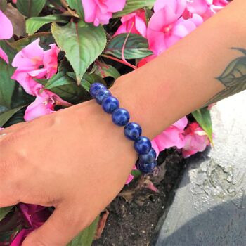 Bracelet extensible en lapis-lazuli par nlanlaVictory 3