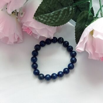 Bracelet extensible en lapis-lazuli par nlanlaVictory 6