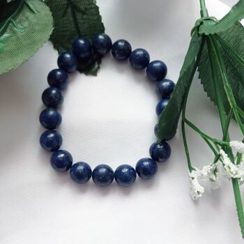 Bracelet extensible en lapis-lazuli par nlanlaVictory 7