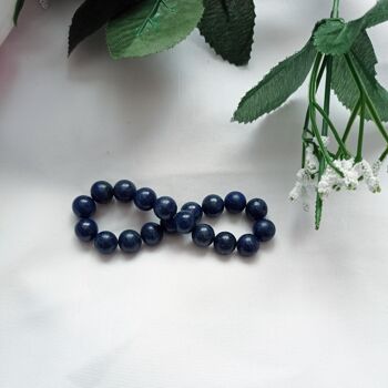 Bracelet extensible en lapis-lazuli par nlanlaVictory 8