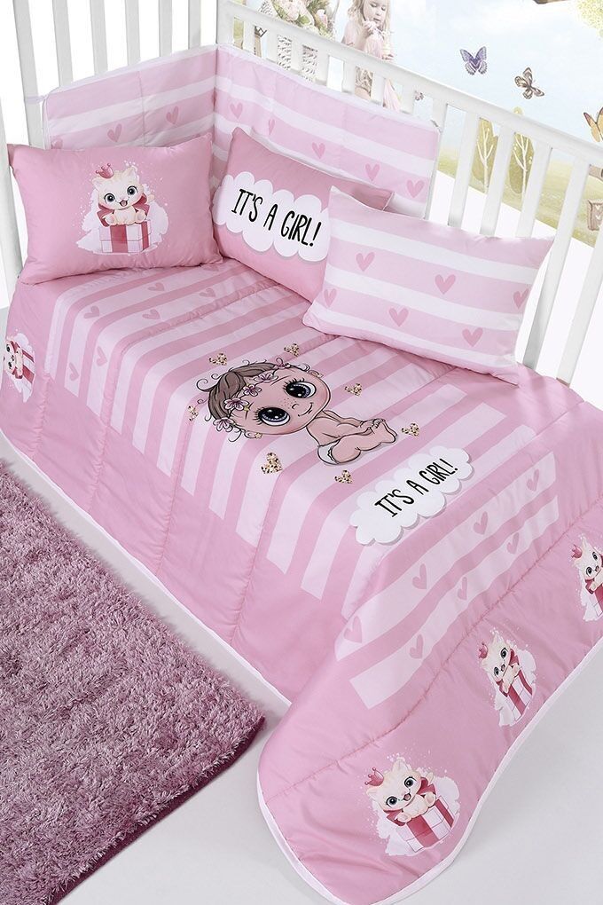 Piumino stampato digitale + paracolpi per culla Kitty