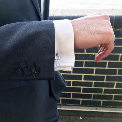 "Perfect Gentleman" Sterling Silver Cufflinks