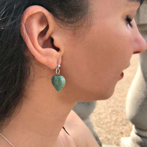 Chrysoprase Jade Stud Earrings