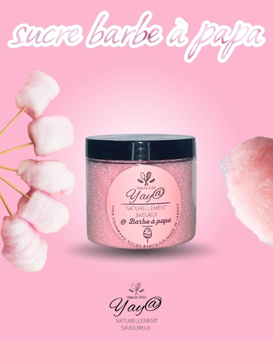 Zucchero filato - barattolo da 200 g - Yaya Naturally Delicious