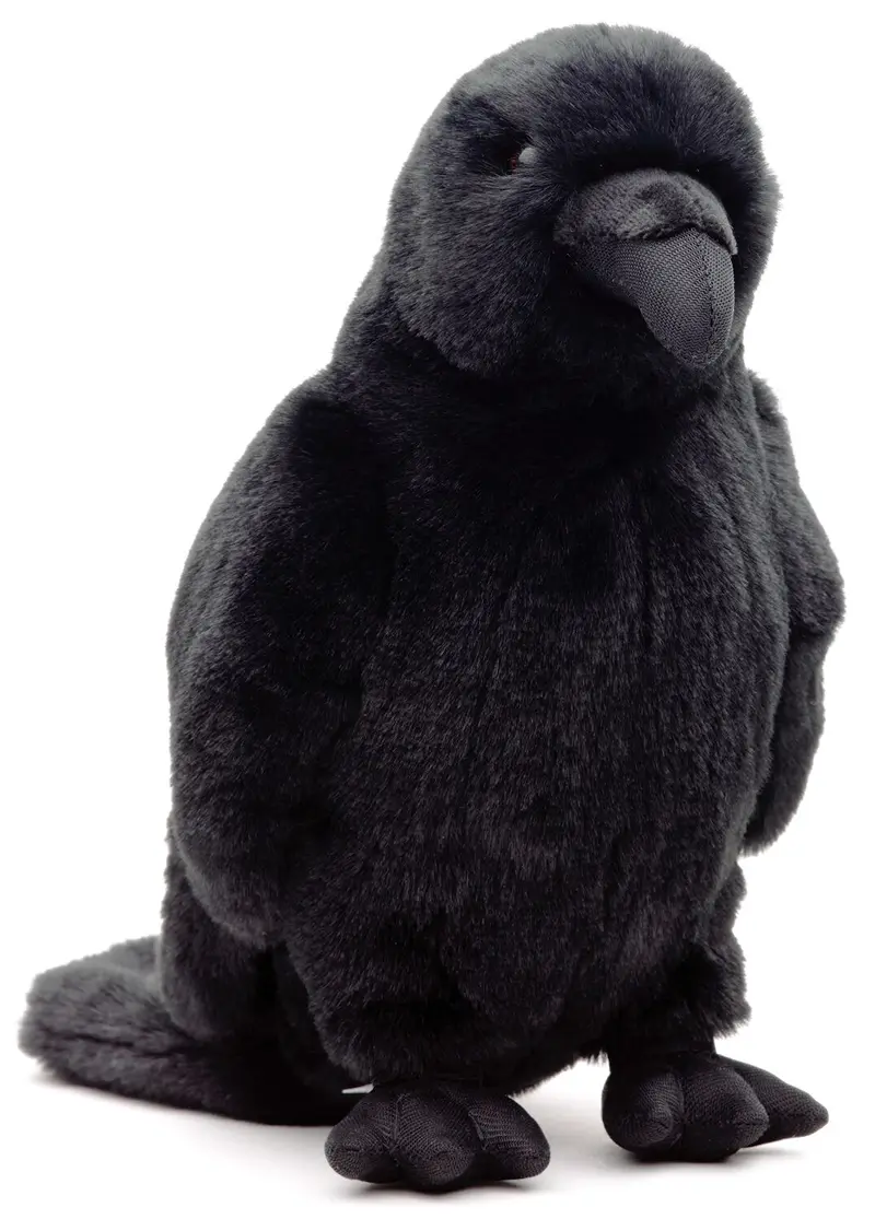 Uni-Toys - Chouette (Gris-Blanc) avec Chapeau de Docteur et Lunettes – 18 cm (Hauteur) – Oiseau en Peluche – Doudou