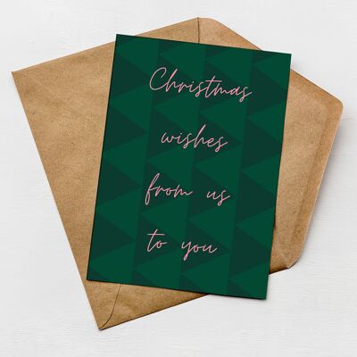 Tarjeta con los mejores deseos navideños de nosotros para ti | Tarjeta de Navidad
