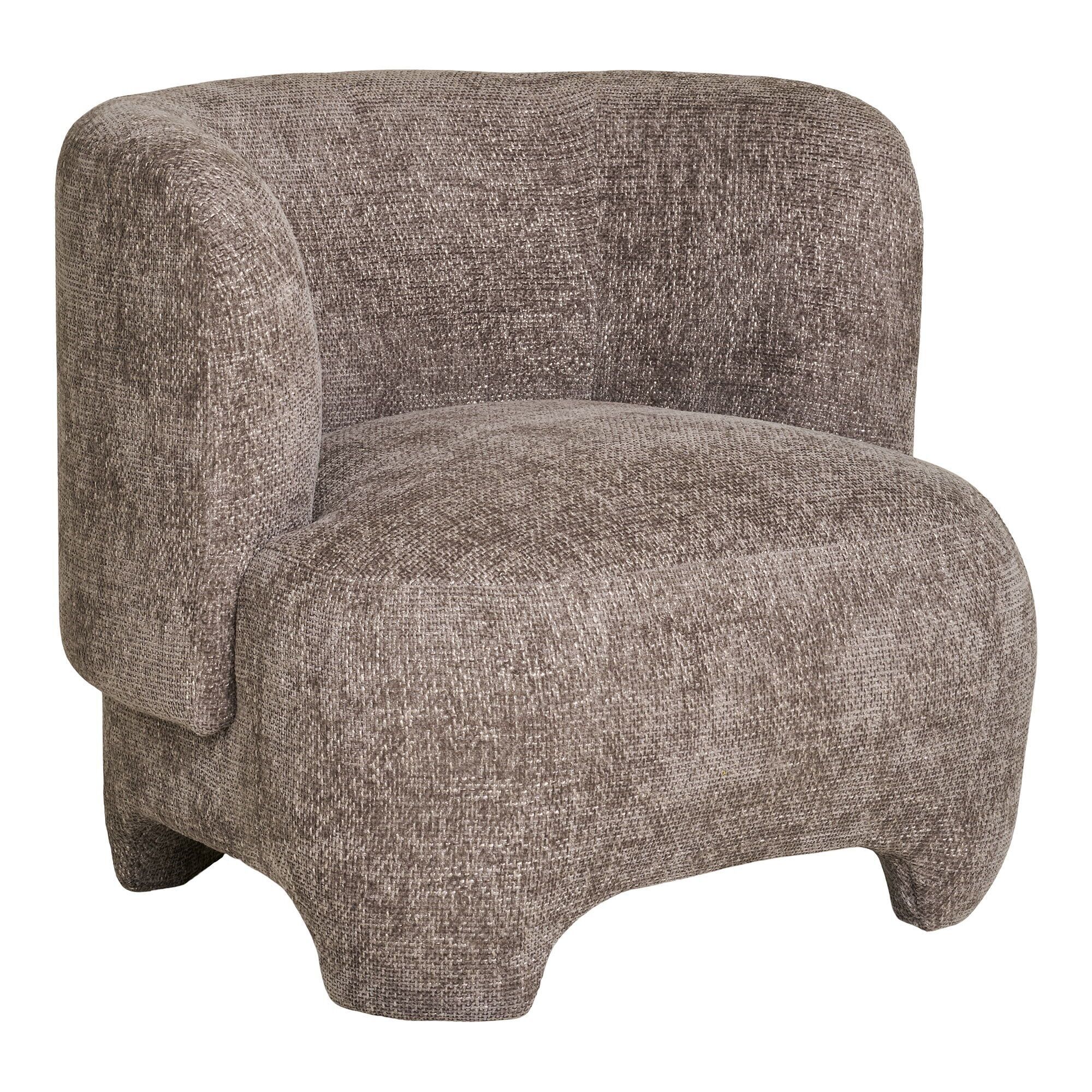 Nazare Lounge Chair - Lounge chair, beige fabric with black legs, HN1280