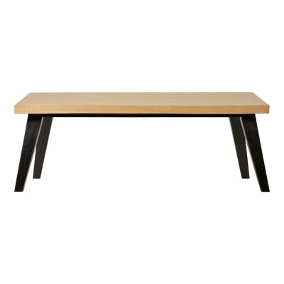 Amora Coffee Table - Tavolino, impiallacciato rovere con motivo a spina di pesce 60x120x42 cm