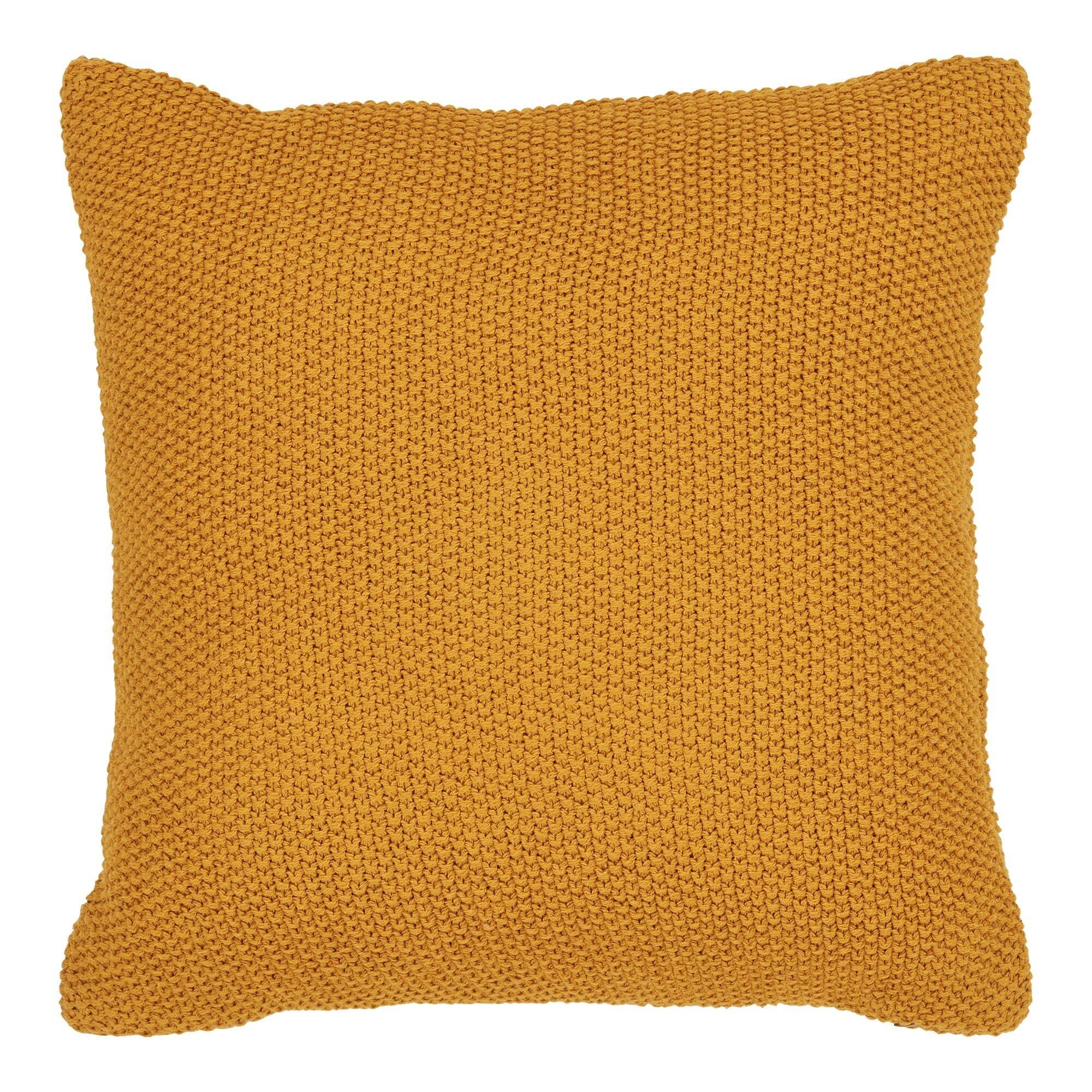 Santos Cushion - Kissen, recycelte Baumwolle, ocker 45x45 cm