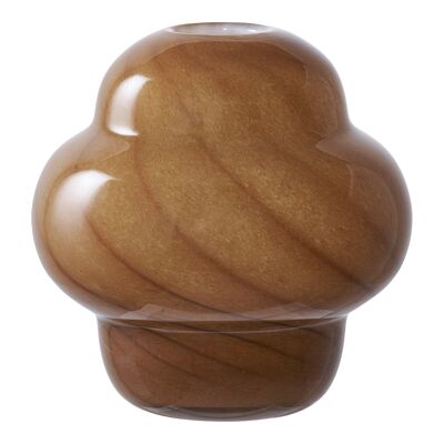 Vaso - Vaso, vetro, marrone ø16,5x17 cm