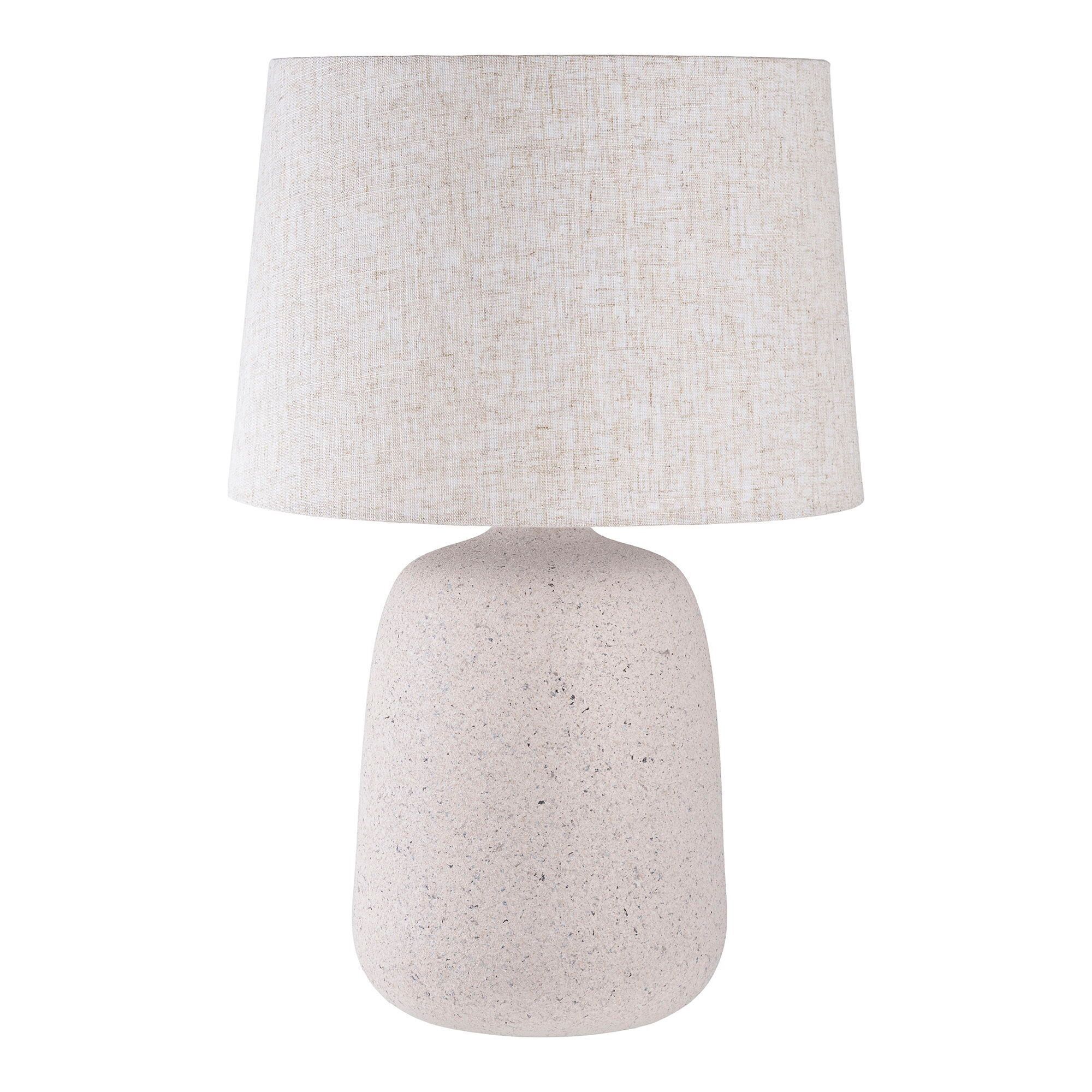 Lampada da tavolo Croft - Lampada da tavolo, ceramica, cavo da 150 cm beige pietra