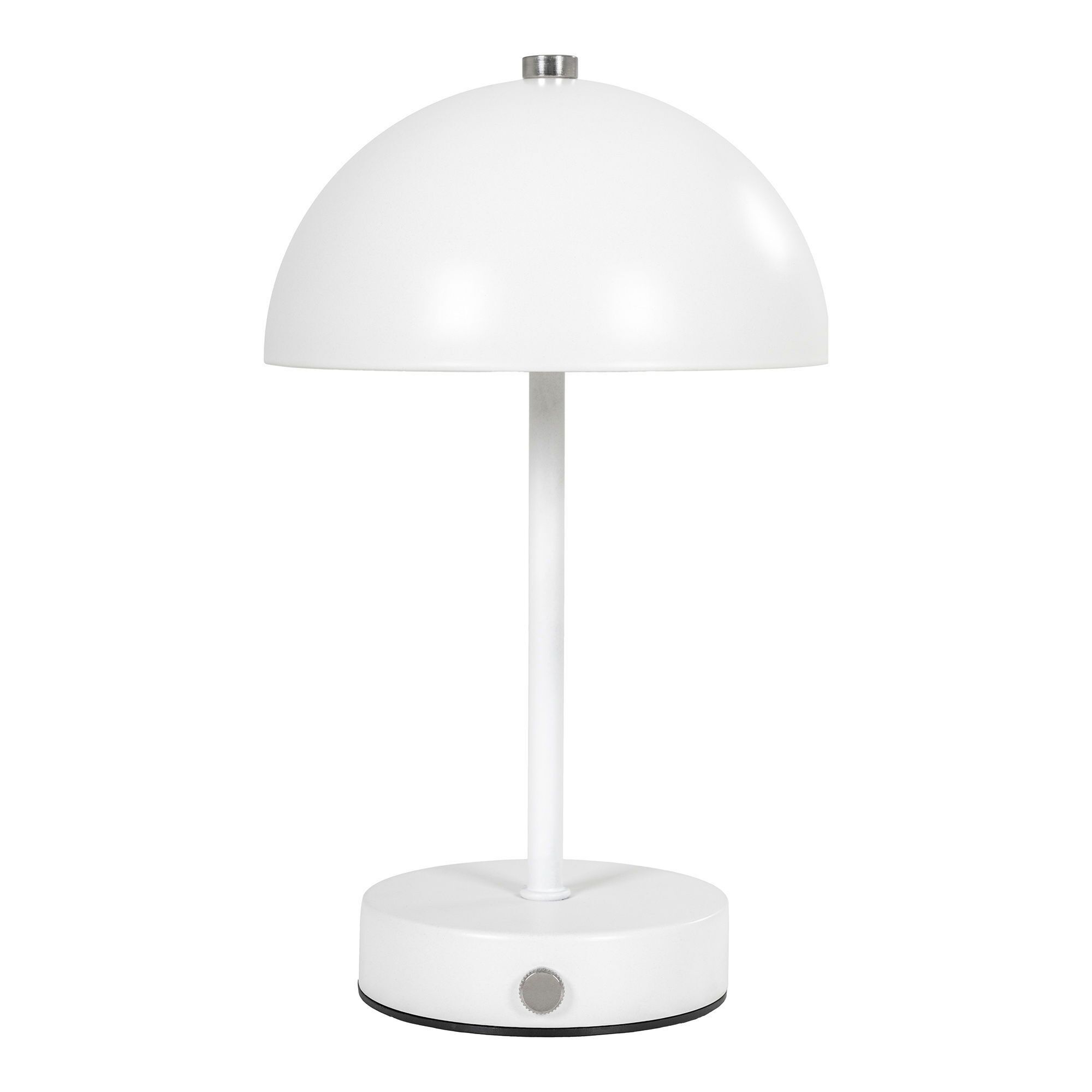 Holt LED Table Lamp - Table lamp, white/steel, rechargeable