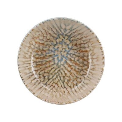 Amber bowl 600ml in brown and beige stoneware