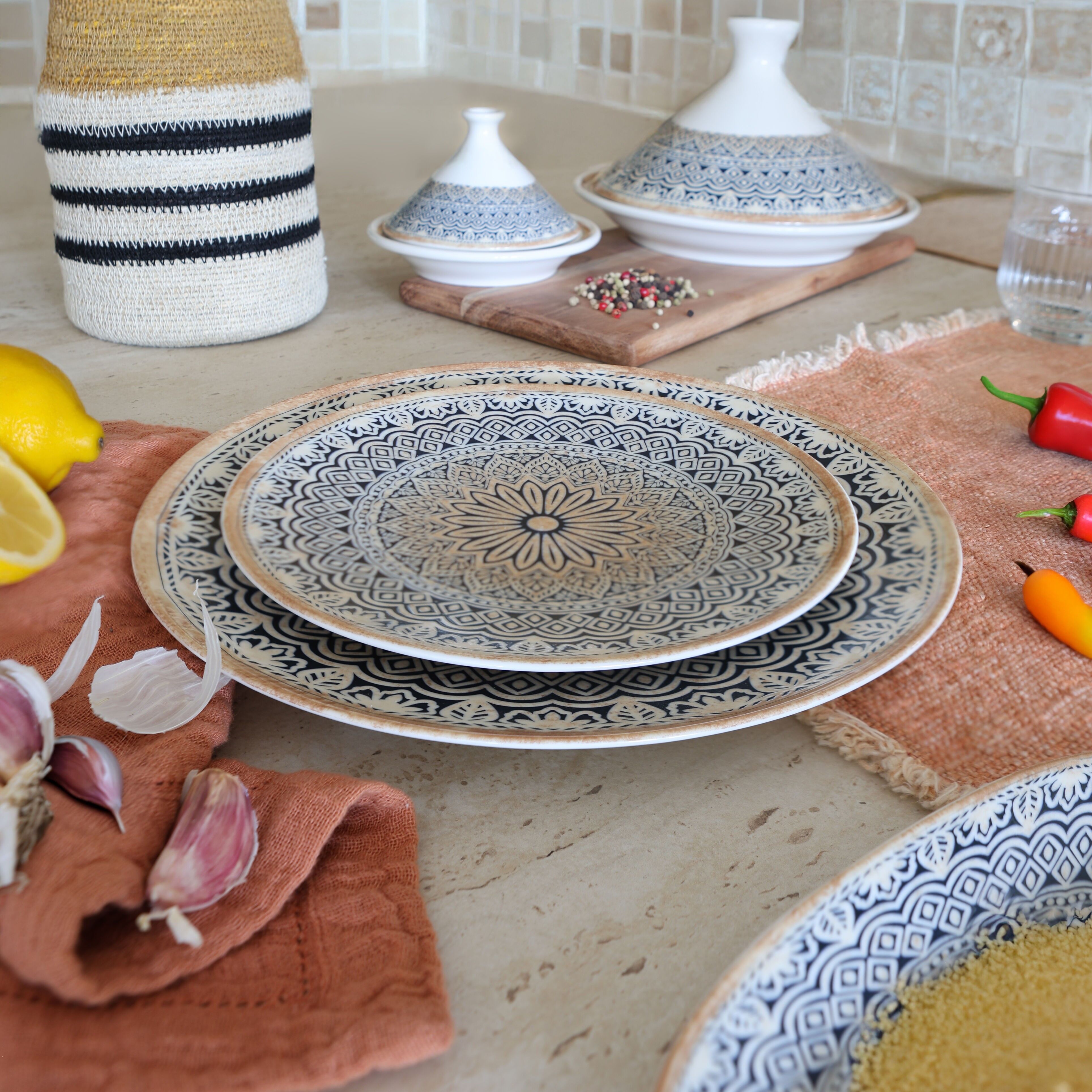 Piatto dessert Byzantium 20 cm in porcellana