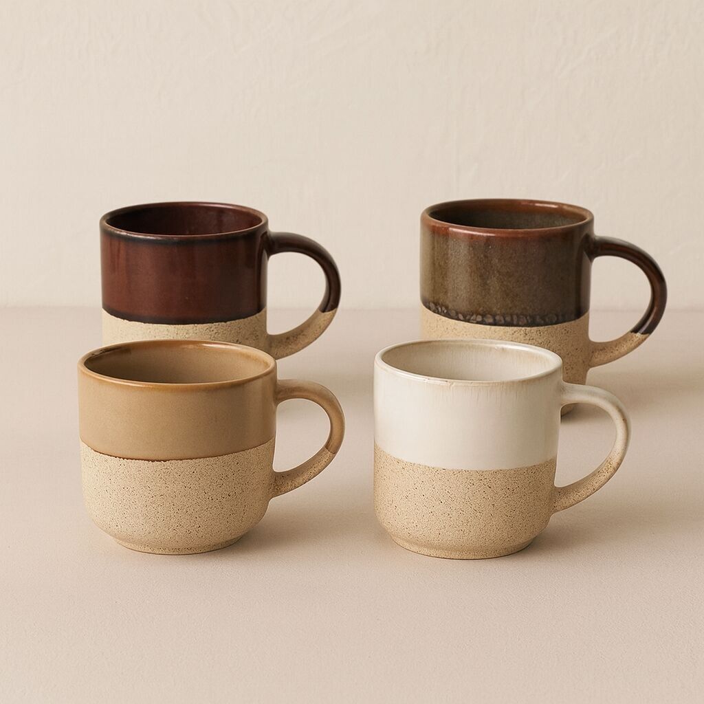 Macchiato cup 10cl in other ceramics 4 assorted colors