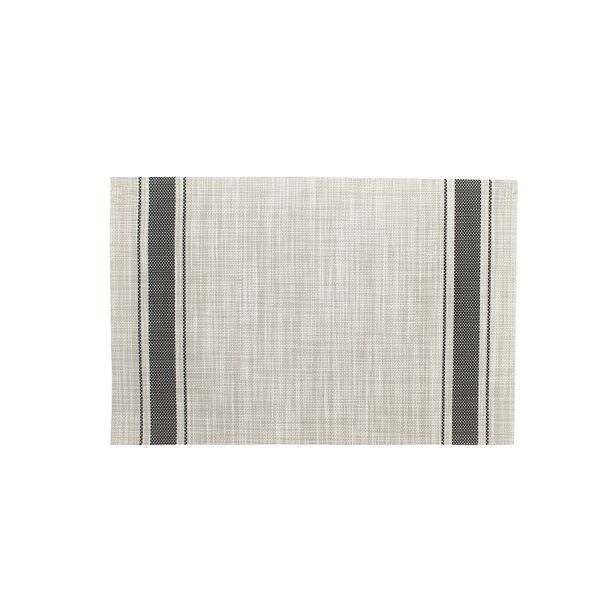 Tovaglietta intrecciata 45x30 cm in PVC nero e beige