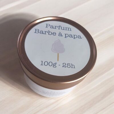 Bougie artisanale parfumée barbe à papa