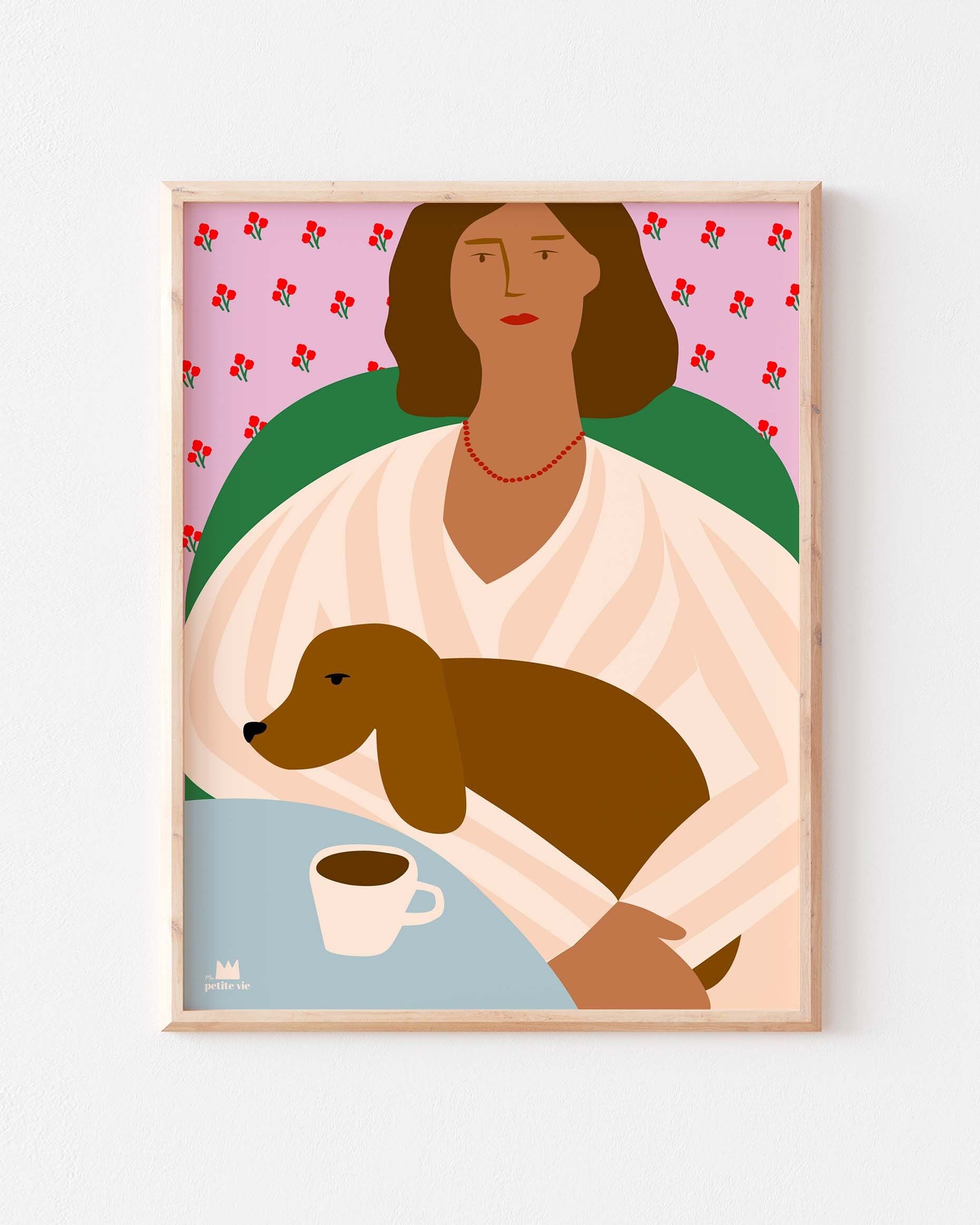 Poster - Cane e caffè (30 x 40 cm)