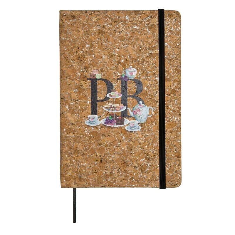 Nachmittagstee, perfektes Geschenk für Teeliebhaber, Kork-Notizbuch, Feinschmecker-Geschenk