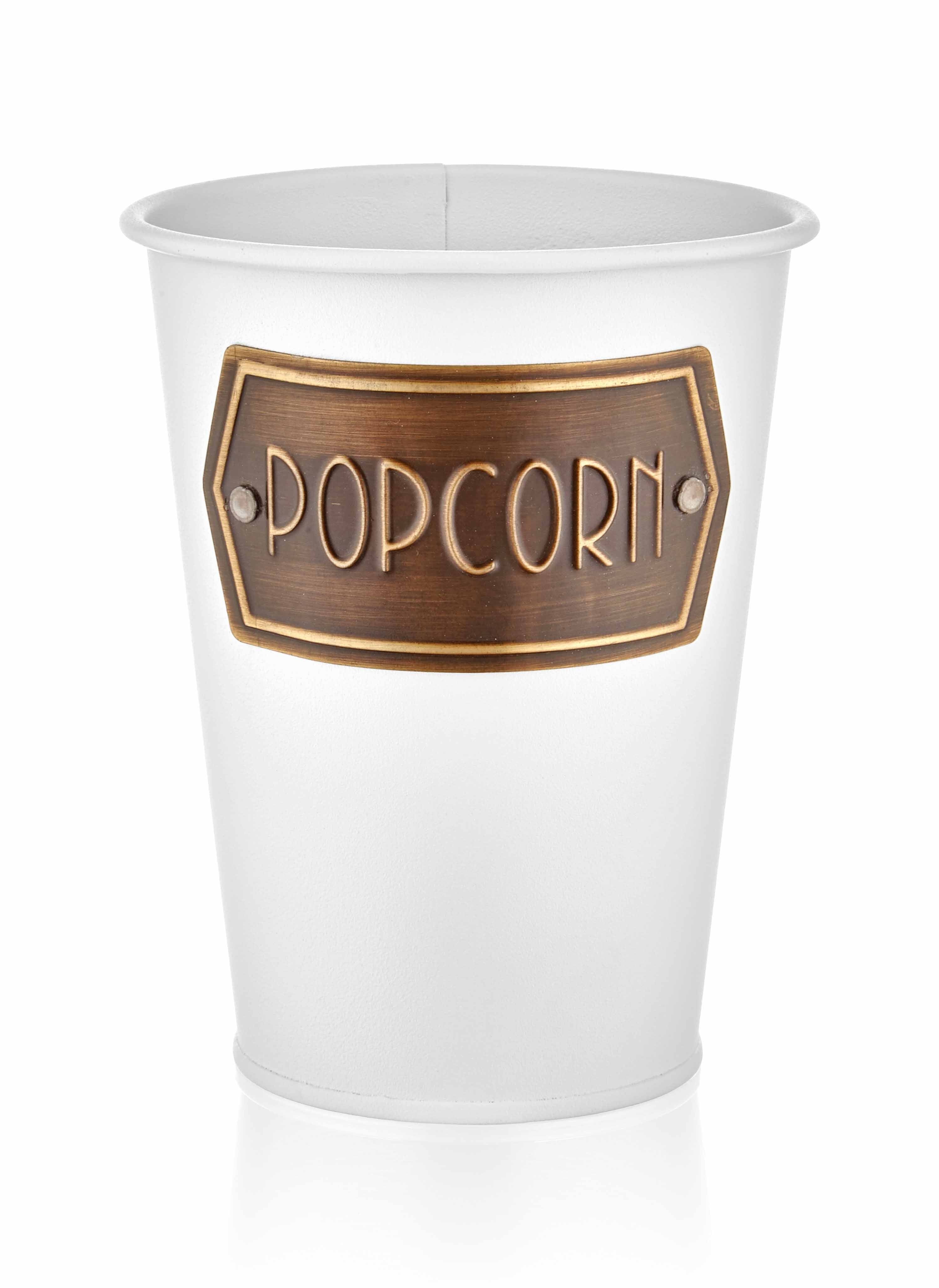 Weiße Popcorn-Schüssel