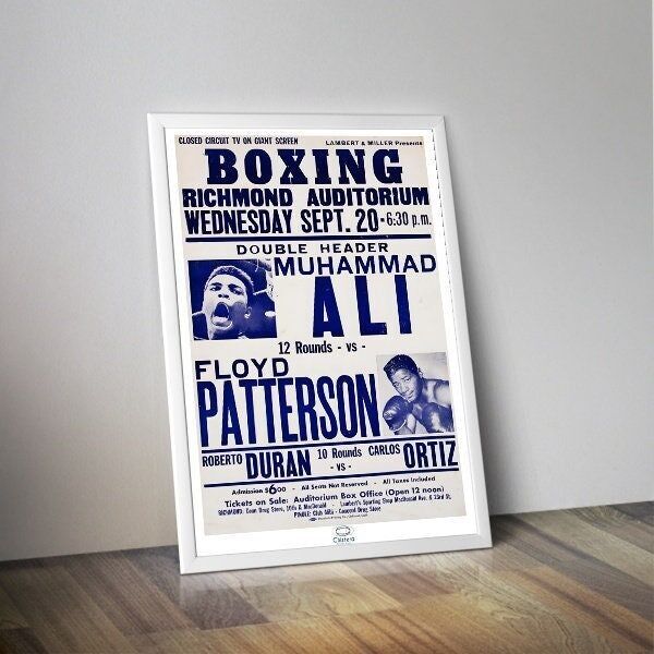 Poster di boxe incontro ALI contro PATTERSON I Poster di boxe USA I Lotta di boxe